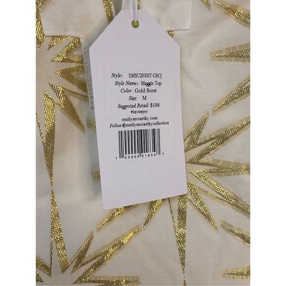 Emily McCarthy NWT Maggie Top in Gold Burst Size M - Picture 7 of 7